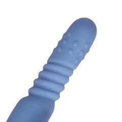 Warming Rotating Beads and Thrusting Rabbit Vibrator - Blue Nova-thumb-6