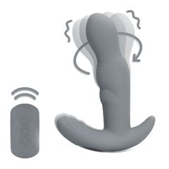 Rotating Prostate Stimulator with Remote Control - Gotham Grey-thumb-2