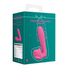 Thrusting and Tapping Vibrator - Powerful Pink-thumb-3