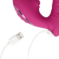Thrusting and Tapping Vibrator - Powerful Pink-thumb-9