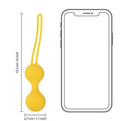 Kegel Ball Exercise Set - Lemonade Yellow-thumb-7