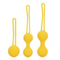 Kegel Ball Exercise Set - Lemonade Yellow-thumb-3