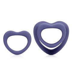 Heart Cockring Set - Violet Storm-thumb-1