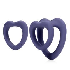 Heart Cockring Set - Violet Storm-thumb-2