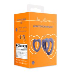 Heart Cockring Set - Violet Storm-thumb-3