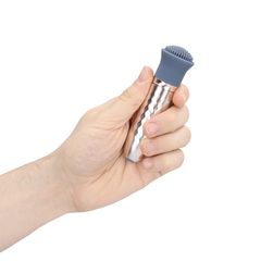 The Thrill - 10 Speed Interchangeable Vibrator - Blue-thumb-7