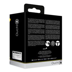 Ouch PU Leather Chastity Jock - Black-thumb-8
