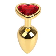 Hearty Buttplug Small Gold/Red Passion Labs