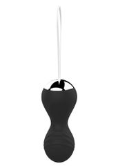 Kulki-Vibrating Silicone Kegel Balls USB 10 Function / Remote control -Black-thumb-1