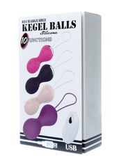 Kulki-Vibrating Silicone Kegel Balls USB 10 Function / Remote control -Black-thumb-5