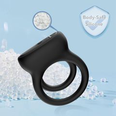 Vibrating Erection Ring Penis Overlay Dualo Black 9 Vibration Functions-thumb-7