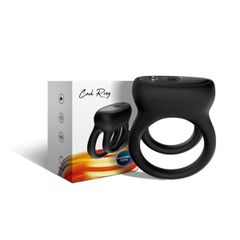 Vibrating Erection Ring Penis Overlay Dualo Black 9 Vibration Functions-thumb-6