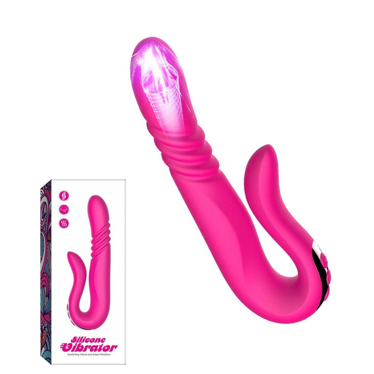 Deluxe Twirling Vibrating Thruster Pink