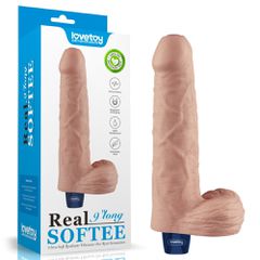 9" REAL SOFTEE Rechargeable Vibrating Dildo(Flesh)-thumb-10