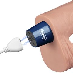 9" REAL SOFTEE Rechargeable Vibrating Dildo(Flesh)-thumb-6