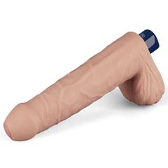 9" REAL SOFTEE Rechargeable Vibrating Dildo(Flesh)-thumb-1