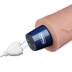 9.5" REAL SOFTEE Rechargeable Vibrating Dildo(Flesh)-thumb-5