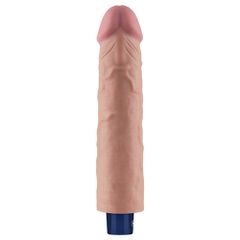 9.5" REAL SOFTEE Rechargeable Vibrating Dildo(Flesh)-thumb-1