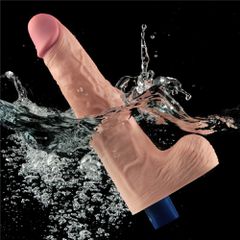 10" REAL SOFTEE Rechargeable Vibrating Dildo(Flesh)-thumb-7