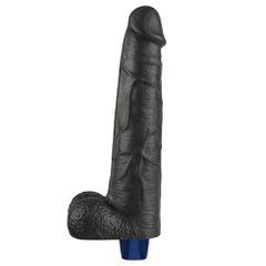 10.5" REAL SOFTEE Rechargeable Vibrating Dildo(Black)-thumb-6