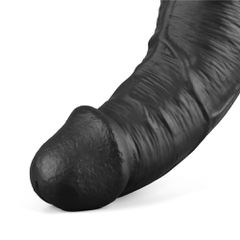 10.5" REAL SOFTEE Rechargeable Vibrating Dildo(Black)-thumb-1