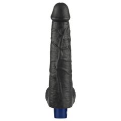 10.5" REAL SOFTEE Rechargeable Vibrating Dildo(Black)-thumb-5