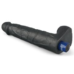 10.5" REAL SOFTEE Rechargeable Vibrating Dildo(Black)-thumb-4