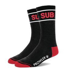 Prowler Red Sub Socks - Black/Red-thumb-1
