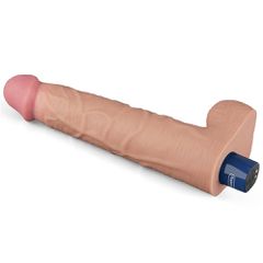 10.5" REAL SOFTEE Rechargeable Vibrating Dildo(Flesh)-thumb-1