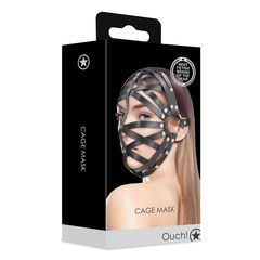 Ouch Cage Mask - Black-thumb-2