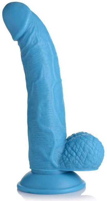 POP 7.5" Dildo with Balls - Blue