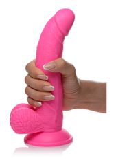 POP 7.5" Dildo with Balls - Pink-thumb-11