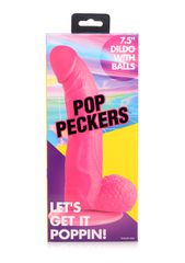 POP 7.5" Dildo with Balls - Pink-thumb-3