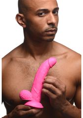 POP 7.5" Dildo with Balls - Pink-thumb-12