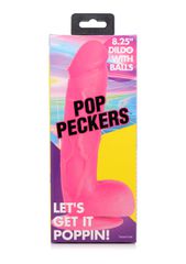 POP 8.25" Dildo with Balls - Pink-thumb-2