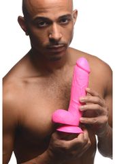 POP 8.25" Dildo with Balls - Pink-thumb-7