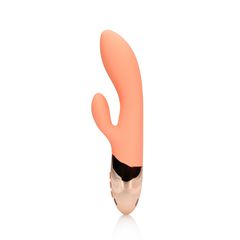Ultra Soft Silicone Rabbit Vibrator - Ceramic Peach-thumb-4