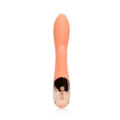 Ultra Soft Silicone Rabbit Vibrator - Ceramic Peach-thumb-3
