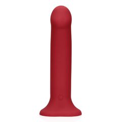 Non-Phallic Vibrating Dildo - Large - Red-thumb-2