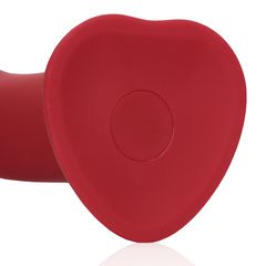 Non-Phallic Vibrating Dildo - Large - Red-thumb-8