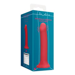 Non-Phallic Vibrating Dildo - Large - Red-thumb-3