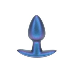Ouch Smooth Silicone Anal Plug - Small - 2.6" / 6,5 cm - Metallic Blue