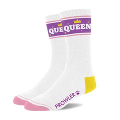 Prowler Queen Socks - White/Purple-thumb-1