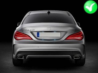 Diffuser Πίσω Προφυλακτήρα Για Mercedes-Benz CLA C117 13-16 Amg 45 Look For Amg Sport Line Version Bumpers Piano Black-thumb-4