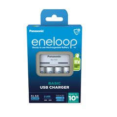 Φορτιστής Μπαταριών Panasonic Eneloop Basic BQ-CC61 USB & 4x Μπαταρίες AA 2000mAh-thumb-1