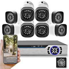 Καμερες Σετ 8 τεμαχιων καλωδιακες Full Hd