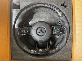 Τιμόνι Carbon για Mercedes-Benz E class μαζί με αερόσακο-thumb-1
