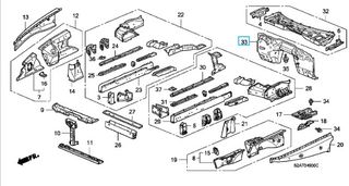 ΠΛΑΙΣΙΟ - ΛΑΜΑΡΙΝΑ HONDA S 2000 '00- '05 (61500S2AA00ZZ) Dashboard (Lower)