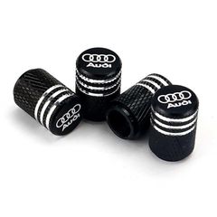 Καπάκια Βαλβίδων  για Audi (5τμχ) – Αλουμινίου με Χαραγμένο Λογότυπο Λέιζερ διαθέσιμο σε μαύρο, κόκκινο ή ασημί χρώμα