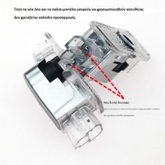 Προτζέκτορας Πόρτας για Audi με Quartz Φακό – Λογότυπο Audi Sport  – Σετ 2 Τεμ.